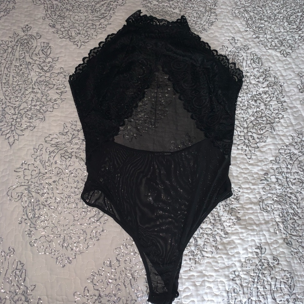 Fashion Nova Ruffle It Up bodysuit size L